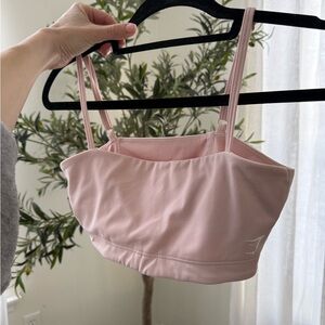 Gymshark - pink sports bra - bandeau
